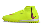 Phantom Luna Elite NU Men's Full Knit Waterproof TF Grass Stud Soccer Shoes with MD Sole - Neon Yellow/Red//Black/White