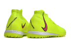 Phantom Luna Elite NU Men's Full Knit Waterproof TF Grass Stud Soccer Shoes with MD Sole - Neon Yellow/Red//Black/White