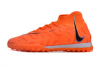 Phantom Luna Elite NU Men's Full Knit Waterproof TF Grass Stud Soccer Shoes with MD Sole - Orange/Black/White