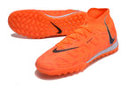 Phantom Luna Elite NU Men's Full Knit Waterproof TF Grass Stud Soccer Shoes with MD Sole - Orange/Black/White