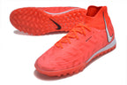 Phantom Luna Elite NU Men's Full Knit Waterproof TF Grass Stud Soccer Shoes with MD Sole - Orange/White/Black