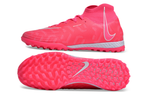 Phantom Luna Elite NU Men's Full Knit Waterproof TF Grass Stud Soccer Shoes with MD Sole - Trendy Pink/White