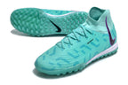 Phantom Luna Elite NU Men's Full Knit Waterproof TF Grass Stud Soccer Shoes with MD Sole - Turquoise/Blue/White/Black
