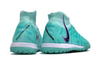 Phantom Luna Elite NU Men's Full Knit Waterproof TF Grass Stud Soccer Shoes with MD Sole - Turquoise/Blue/White/Black