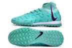 Phantom Luna Elite NU Men's Full Knit Waterproof TF Grass Stud Soccer Shoes with MD Sole - Turquoise/Blue/White/Black