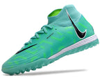 Phantom Luna Elite NU Men's Full Knit Waterproof TF Grass Stud Soccer Shoes with MD Sole - Turquoise/Green/White/Black
