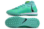 Phantom Luna Elite NU Men's Full Knit Waterproof TF Grass Stud Soccer Shoes with MD Sole - Turquoise/Green/White/Black