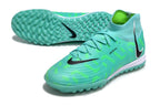 Phantom Luna Elite NU Men's Full Knit Waterproof TF Grass Stud Soccer Shoes with MD Sole - Turquoise/Green/White/Black