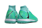 Phantom Luna Elite NU Men's Full Knit Waterproof TF Grass Stud Soccer Shoes with MD Sole - Turquoise/Green/White/Black