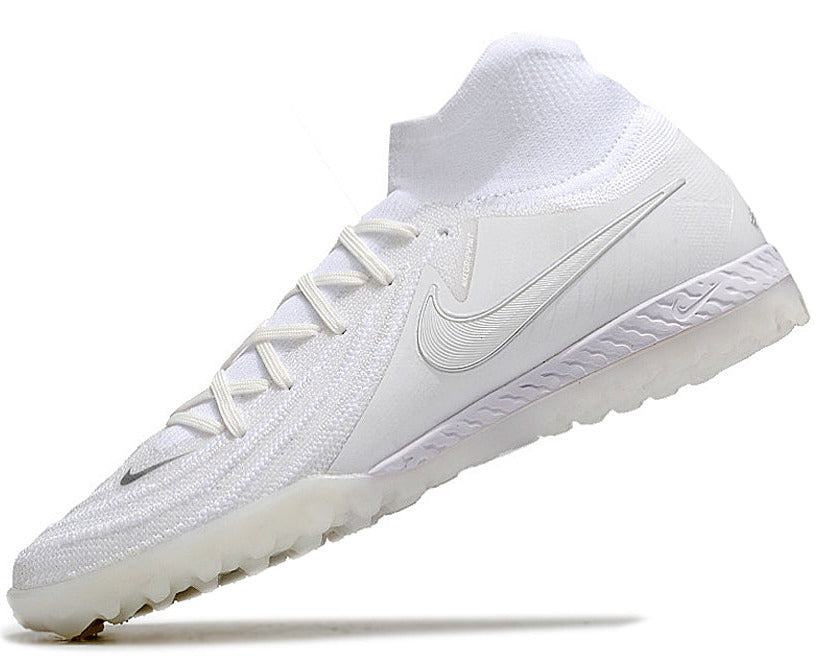 Phantom Luna Elite NU Men's Full Knit Waterproof TF Grass Stud Soccer Shoes with MD Sole - White