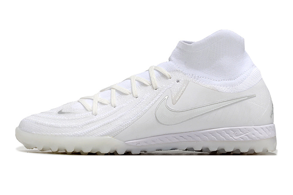 Phantom Luna Elite NU Men's Full Knit Waterproof TF Grass Stud Soccer Shoes with MD Sole - White