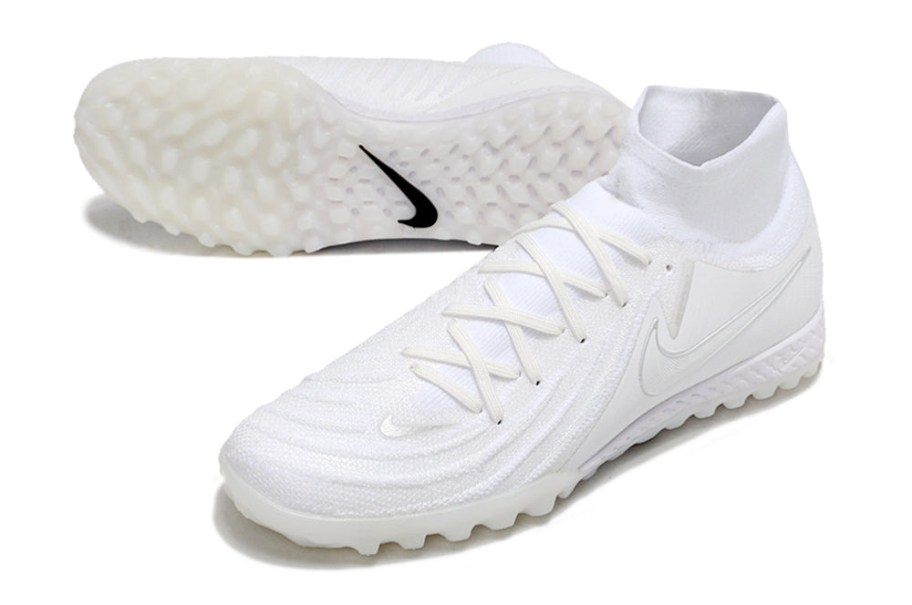 Phantom Luna Elite NU Men's Full Knit Waterproof TF Grass Stud Soccer Shoes with MD Sole - White