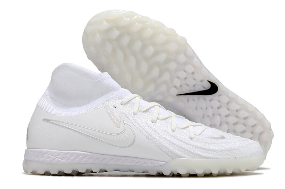 Phantom Luna Elite NU Men's Full Knit Waterproof TF Grass Stud Soccer Shoes with MD Sole - White