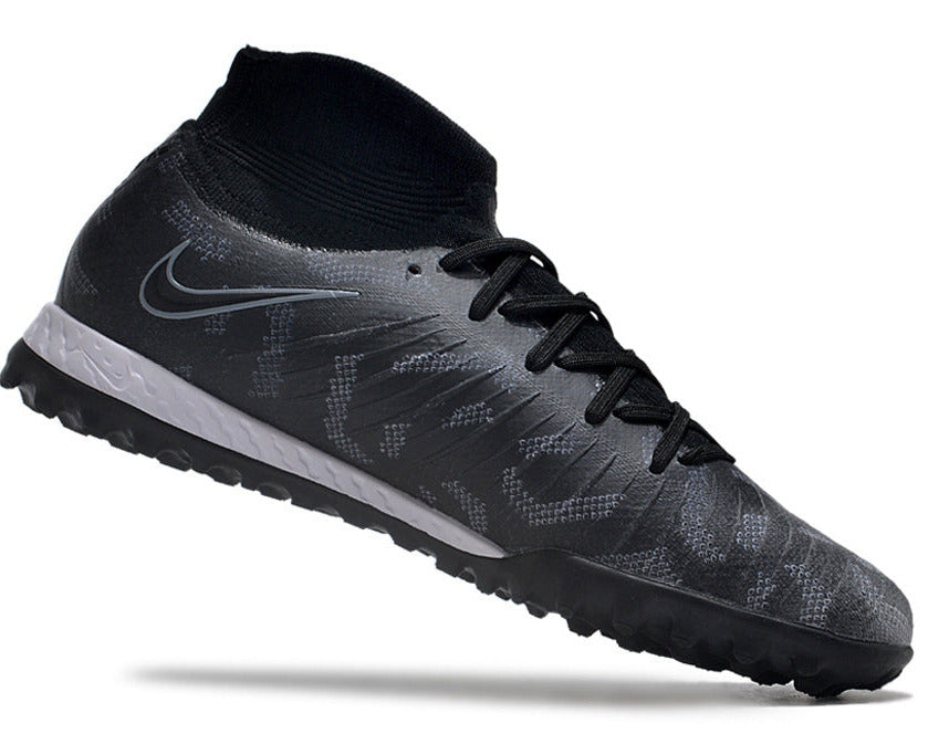 Phantom Luna Elite NU Men's Full Knit Waterproof TF Grass Stud Soccer Shoes with MD Sole - White/Black