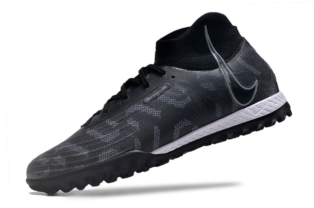 Phantom Luna Elite NU Men's Full Knit Waterproof TF Grass Stud Soccer Shoes with MD Sole - White/Black