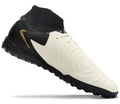 Phantom Luna Elite NU Men's Full Knit Waterproof TF Grass Stud Soccer Shoes with MD Sole - White/Black/Gold