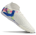 Phantom Luna Elite NU Men's Full Knit Waterproof TF Grass Stud Soccer Shoes with MD Sole - White/Blue/Red/Yellow