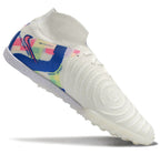 Phantom Luna Elite NU Men's Full Knit Waterproof TF Grass Stud Soccer Shoes with MD Sole - White/Blue/Red/Yellow