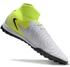 Phantom Luna Elite NU Men's Full Knit Waterproof TF Grass Stud Soccer Shoes with MD Sole - White/Neon Yellow/Black