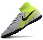 Phantom Luna Elite NU Men's Full Knit Waterproof TF Grass Stud Soccer Shoes with MD Sole - White/Neon Yellow/Black