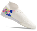 Phantom Luna Elite NU Men's Full Knit Waterproof TF Grass Stud Soccer Shoes with MD Sole - White/Red/Yellow/Blue