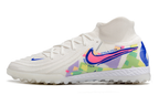 Phantom Luna Elite NU Men's Full Knit Waterproof TF Grass Stud Soccer Shoes with MD Sole - White/Red/Yellow/Blue