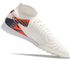 Phantom Luna Elite NU Men's Full Knit Waterproof TF Grass Stud Soccer Shoes with MD Sole - White/Yellow/Orange/Blue