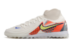 Phantom Luna Elite NU Men's Full Knit Waterproof TF Grass Stud Soccer Shoes with MD Sole - White/Yellow/Orange/Blue