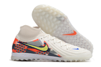 Phantom Luna Elite NU Men's Full Knit Waterproof TF Grass Stud Soccer Shoes with MD Sole - White/Yellow/Orange/Blue