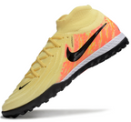 Phantom Luna Elite NU Men's Full Knit Waterproof TF Grass Stud Soccer Shoes with MD Sole - Yellow/Orange/Black/White