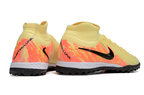 Phantom Luna Elite NU Men's Full Knit Waterproof TF Grass Stud Soccer Shoes with MD Sole - Yellow/Orange/Black/White