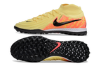 Phantom Luna Elite NU Men's Full Knit Waterproof TF Grass Stud Soccer Shoes with MD Sole - Yellow/Orange/Black/White