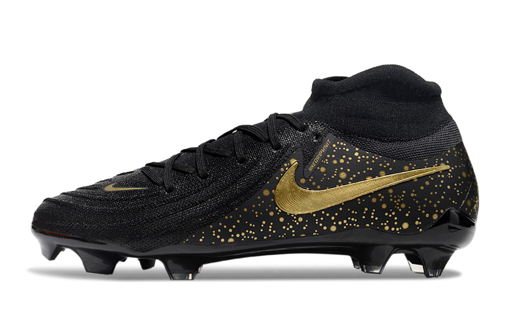 Phantom Luna Elite NU Super A Men's Full Knit Waterproof FG Soccer Shoes - Black/Gold