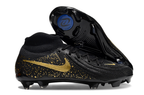 Phantom Luna Elite NU Super A Men's Full Knit Waterproof FG Soccer Shoes - Black/Gold