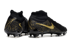 Phantom Luna Elite NU Super A Men's Full Knit Waterproof FG Soccer Shoes - Black/Gold