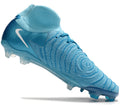 Phantom Luna Elite NU Super A Men's Full Knit Waterproof FG Soccer Shoes - Blue Fury/White