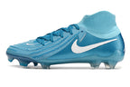 Phantom Luna Elite NU Super A Men's Full Knit Waterproof FG Soccer Shoes - Blue Fury/White