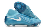 Phantom Luna Elite NU Super A Men's Full Knit Waterproof FG Soccer Shoes - Blue Fury/White