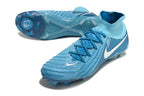 Phantom Luna Elite NU Super A Men's Full Knit Waterproof FG Soccer Shoes - Blue Fury/White