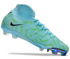 Phantom Luna Elite NU Super A Men's Full Knit Waterproof FG Soccer Shoes - Blue/Green/Black