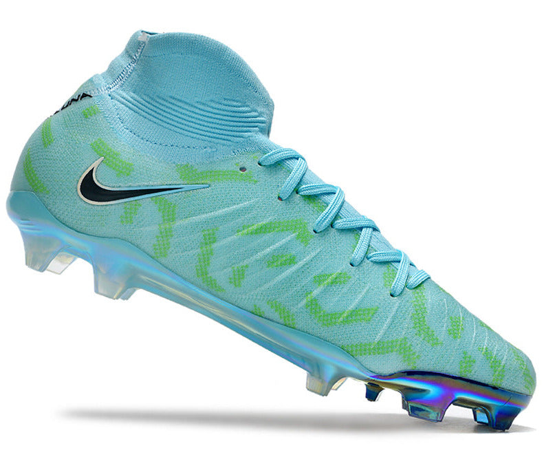 Phantom Luna Elite NU Super A Men's Full Knit Waterproof FG Soccer Shoes - Blue/Green/Black
