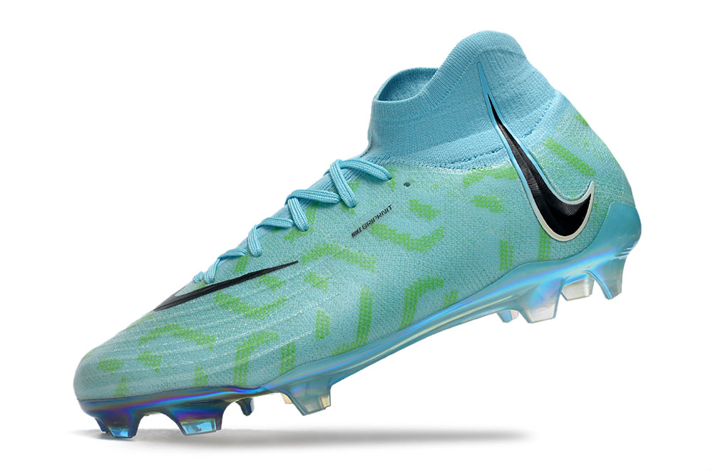 Phantom Luna Elite NU Super A Men's Full Knit Waterproof FG Soccer Shoes - Blue/Green/Black