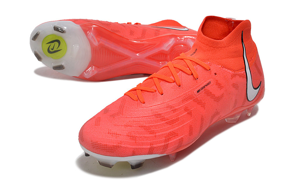 Phantom Luna Elite NU Super A Men's Full Knit Waterproof FG Soccer Shoes - Bright Crimson/White/Black