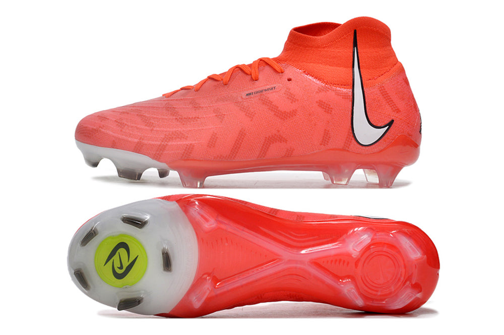 Phantom Luna Elite NU Super A Men's Full Knit Waterproof FG Soccer Shoes - Bright Crimson/White/Black
