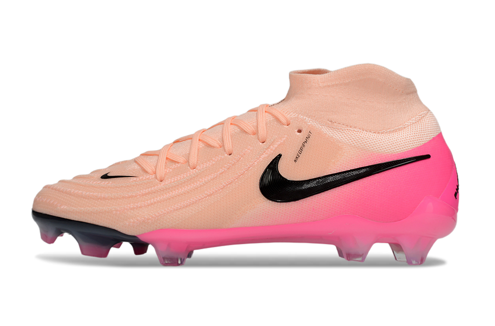 Phantom Luna Elite NU Super A Men's Full Knit Waterproof FG Soccer Shoes - Crimson Tint/Black/Pink Blast