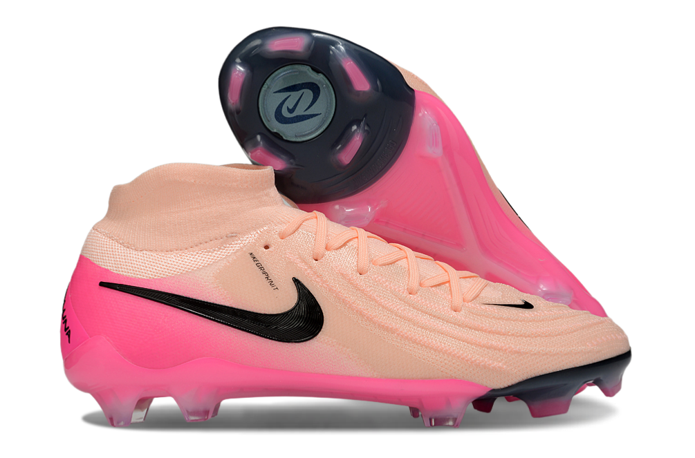 Phantom Luna Elite NU Super A Men's Full Knit Waterproof FG Soccer Shoes - Crimson Tint/Black/Pink Blast