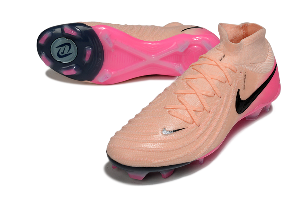 Phantom Luna Elite NU Super A Men's Full Knit Waterproof FG Soccer Shoes - Crimson Tint/Black/Pink Blast