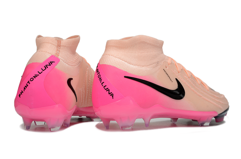 Phantom Luna Elite NU Super A Men's Full Knit Waterproof FG Soccer Shoes - Crimson Tint/Black/Pink Blast