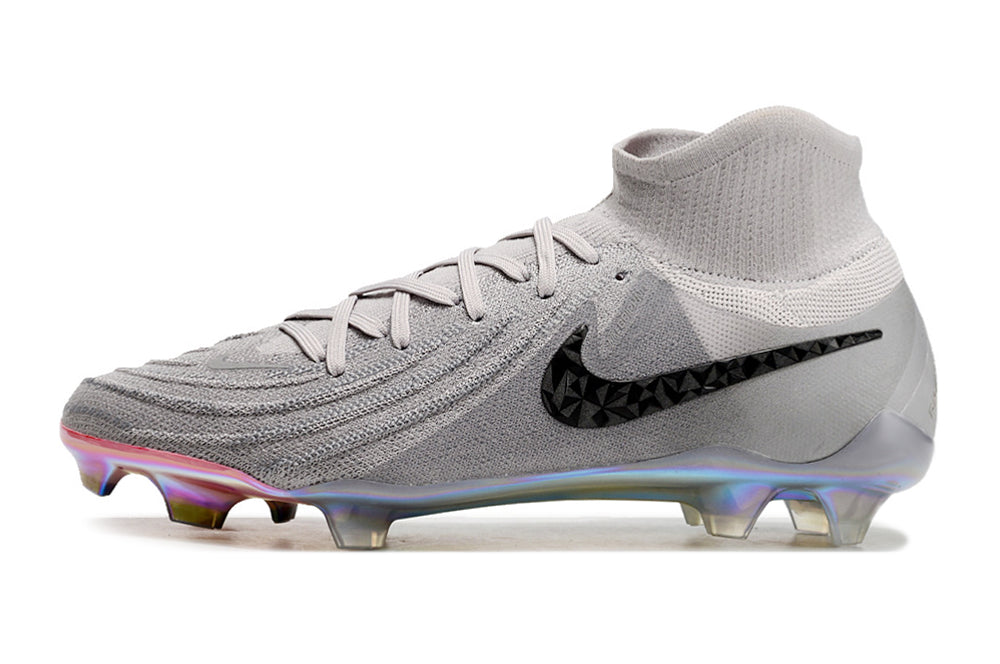 Phantom Luna Elite NU Super A Men's Full Knit Waterproof FG Soccer Shoes - Gray/Black