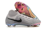 Phantom Luna Elite NU Super A Men's Full Knit Waterproof FG Soccer Shoes - Gray/Black